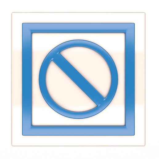 Warning symbol minus 3D model