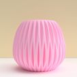vase biseau decalé rose pâle.jpg Fichier STL Série "biseaux" 3dgregor・Idée pour impression 3D à télécharger