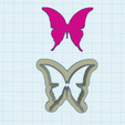 cutter-butterfly-1.png Fichier 3D Set spécial d'emporte-pièces en argile polymère 8PCS - beauté, fantaisie et magie・Plan pour imprimante 3D à télécharger, Allexxe