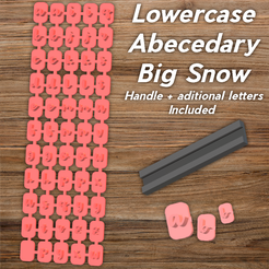Todo.png STL file Abecedary Stamp V2 LowerCase Letters・3D printer design to download