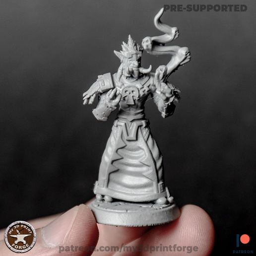 Tribe Troll Shadow Priest with Spell 3D model