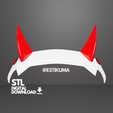 1.png 3D file ZERO TWO Headpiece - STL - 3D Files - Darling In The Franxx・Template to download and 3D print
