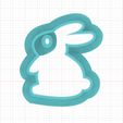 rabbit_2.jpg cutter for polymer clay in three dimensions in the shape of a bunny. Ideal for Easter decorations