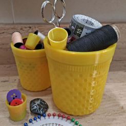 Thimble_set.jpg Free STL file Thimble container or planter・3D printer model to download