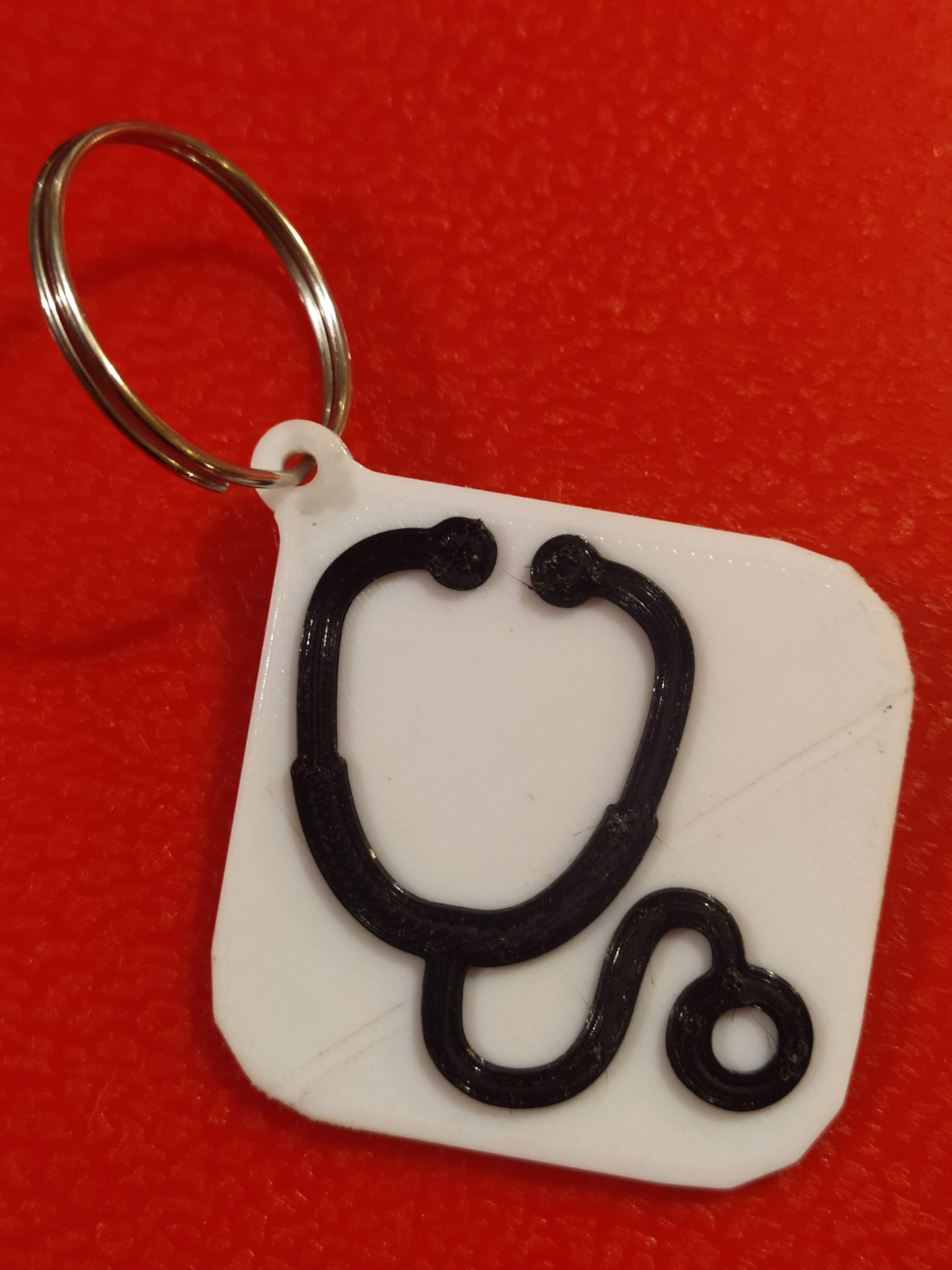STL file Medical Stethoscope Keychain・Model to download and 3D print・Cults