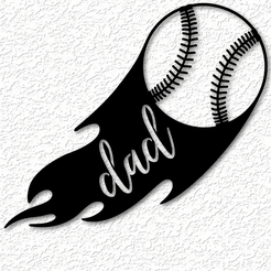 project_20230524_1706348-01.png Baseball Dad wall art fathers day wall decor 2d art