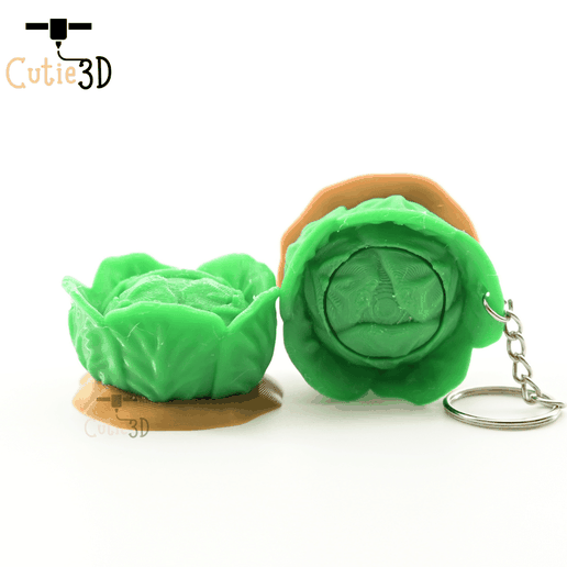 👌 Garden Veggie Cabbage Keycap Fidget Clicker Keychain - Cute Backpack ...