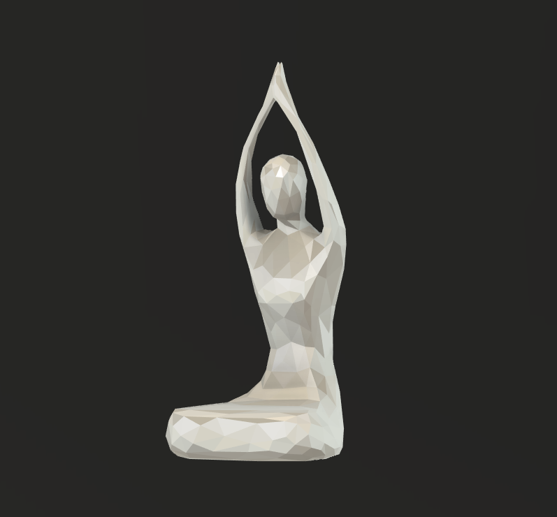 Download STL file MEDITATION LOW POLY position 1 • 3D printing design ...