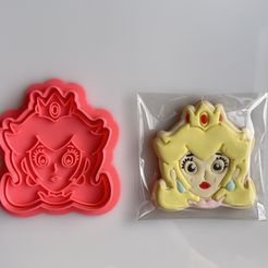 IMG_6464.jpeg Archivo STL Mario PRINCESS Peach COOKIE, FONDANT, CLAY CUTTER, AND STAMP・Modelo de impresión 3D para descargar