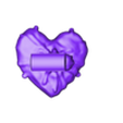 Spilled Wine Bottle Holder Heart.stl Portabotellas en forma de corazón Spilled Wine