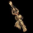 6.jpg Shiva Trishul Pendant with Damru