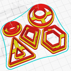 Geo.png STL file Polymer Clay Earring Cutter Dangle Set Batch 4・3D printable model to download