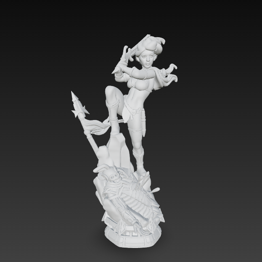 Worrior Lady Figurine 3D model