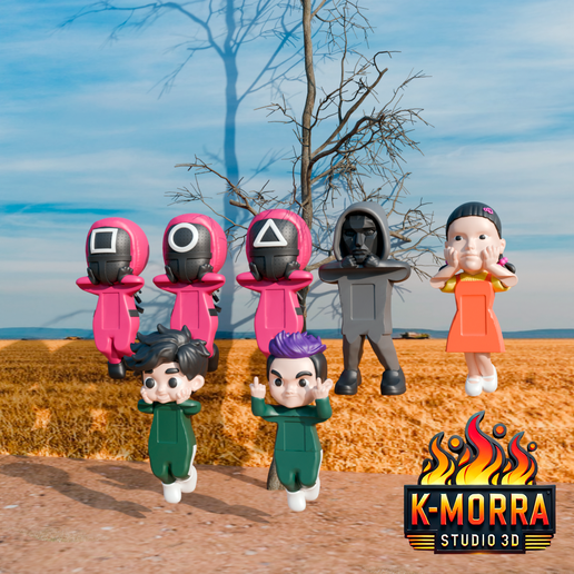 🦑 Sonny Angels Squid Game Collection Pack・Fichier 3D pour