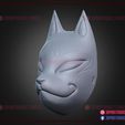 Kitsune_Fox_Mask_3d_print_model_stl_06.jpg Kitsune Fox Mask - Cosplay Costume Halloween
