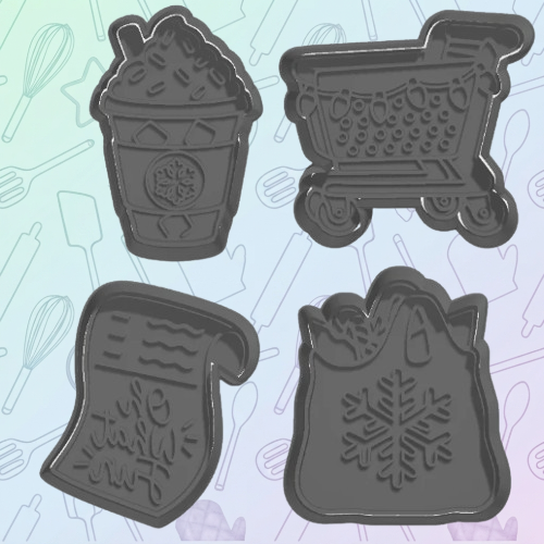 Christmas Shopping Cookie Cutter Set