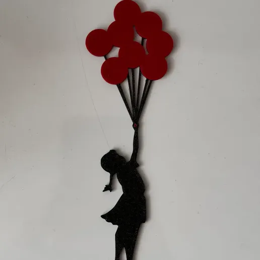 🎈 Banksy's Flying Balloon Girl・Free 3D File for ・Cults