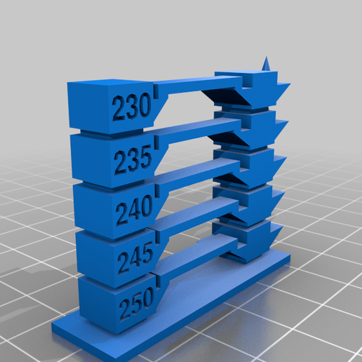 Télécharger fichier GCODE gratuit Tour de température 250 230 PETG