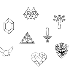 todos4.png STL file legend of zelda cookie cutters・3D printing template to download, 3dcookiecutter
