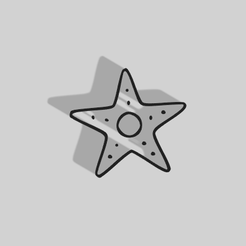 Estrella-de-mar.png Fichier STL Décoration d'étoile de mer - 2D Art・Modèle à télécharger et à imprimer en 3D