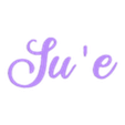 text.stl "Su'e" Name Script Lightbox, Led lamp
