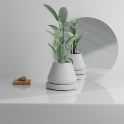 1_Blanc_Meuble.png #1 Elegant, minimalist plant pot in 3D