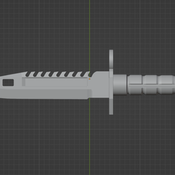 Bayonet1.png Download STL file CS:GO Bayonet Knife • 3D printer design, HaimSDK