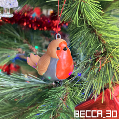 bird-2.png Free STL file Robin Ornament・3D printable model to download
