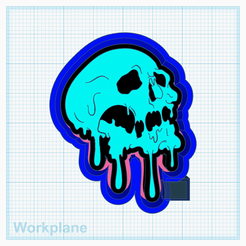 Dripping-skull-2.png Fichier STL Crâne d'égouttage 2・Objet imprimable en 3D à télécharger