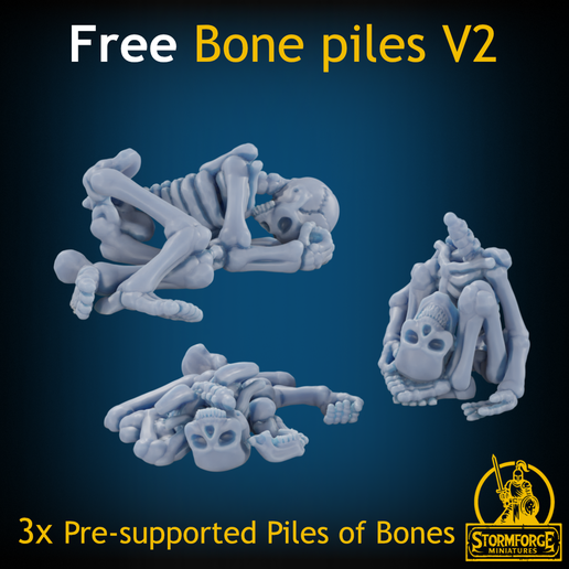3xBones2019.png Free Skeleton Bone Pile Set V2