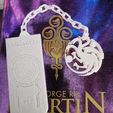 Lithophane BookMark Game of Thrones Targaryen