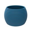 Special_horizontal_line_Spherical_pot_Bowl.1401.jpg FINNED SPHERICAL VASE - POT - PENCIL HOLDER OR PLANTER