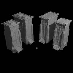 Gothic-Building-Alpha-015a.jpg STL file Alpha Hab Towers (single piece versions)・3D print object to download