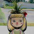 MUJER-10.png Decoration Planter Pot Cute Girl 10 stl for 3D printing