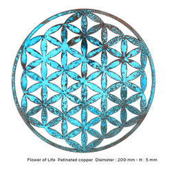 STL file Flower of Life stencil, Seed of Life, Sacred geometry coaster,  wall art decor 💐・3D printable design to download・Cults