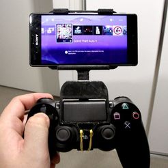 IMG_6425_display_large.JPG Free STL file Sony Xperia Z3 Mount For Playstation Dualshock 4・3D print object to download, Reshea