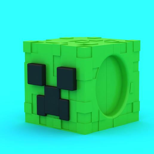 Green Pixel Game Block