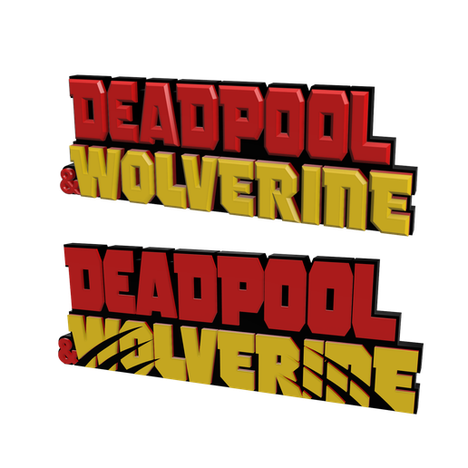 bitmap.png 3D ÇOK RENKLİ LOGO/TABELA - Deadpool ve Wolverine (İki Sürüm)