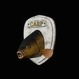 common-carp.png head trophy COMMON CARP (CYPRINUS CARPIO)open mouth statue 2 detailed texture for 3d printing