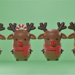ren-2.png STL file Christmas reindeer・3D print model to download