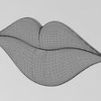 wf1.jpg Lips rosette onlay relief 3D print model
