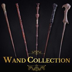 WandCollectionKare.jpg STL file HARRY POTTER WAND COLLECTION・3D printable model to download