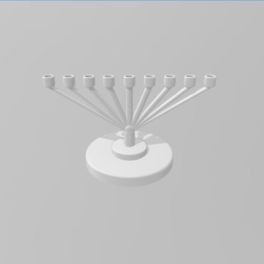 🕎 Mini Hanukkah Menorah・Free STL File for 3D printing・Cults
