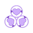 Triple Heart Spinner Thick.stl Archivo STL Corazón Spinners: Lápices, llaveros y mucho más・Diseño de impresora 3D para descargar