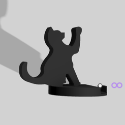 gato-1.png Cell Phone Holder (kitten) - ART 3D