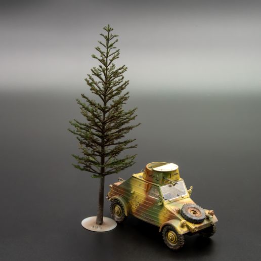 1/35 Scale 176mm European Spruce Tree (Columnar) - Realistic No Supports