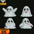 4.jpg Cute Ghosts Chibi STL for 3D Printing ChibiSTL 3DXM