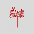 1000026494.png Cake Topper Merry Christmas Decoration Reindeer
