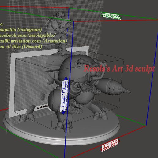 Batou and tachikoma 3D model