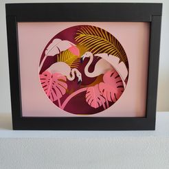 IMG20230528112922.jpg Flamingo Paradise Shadow Box